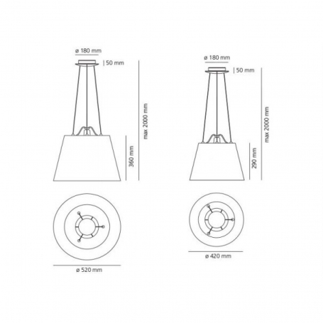 Lampada da terra Tolomeo Mega con paralume in pergamena di