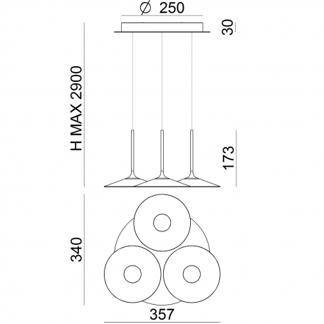 LineaLight lampada a sospensione POE_ P3